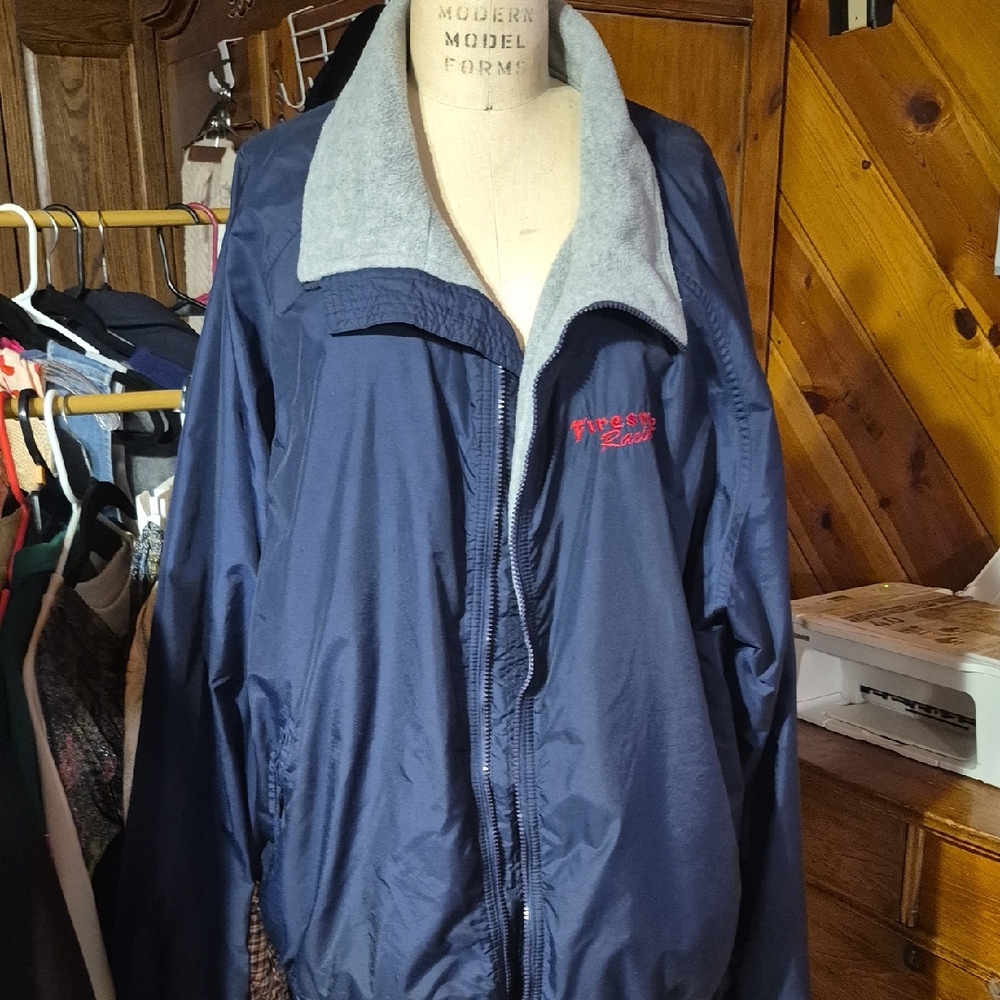 Port Authority Navy Jacket with Light Gray Collar
